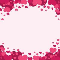 Heart background card vector