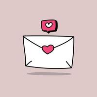 Cute love letter vector