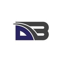 DB logo designed with letter D B in vector format