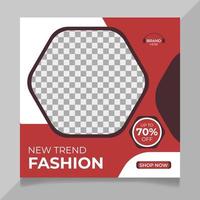 Special offer fashion sale social media post template vector