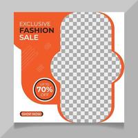 Special offer fashion sale social media post template vector