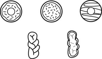 assorted donuts vector