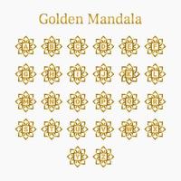 golden mandala logo font template vector