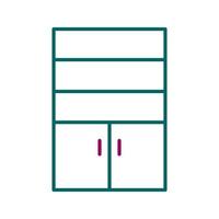 Cupboard with Shelves Vector Icon