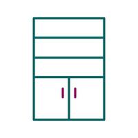 Cupboard with Shelves Vector Icon