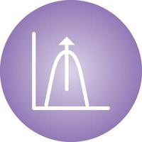 Beautiful Bell shaped graph Glyph Vector Icon