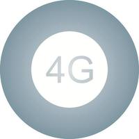 Beautiful 4G Glyph Vector Icon