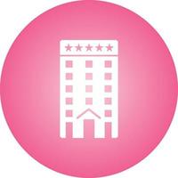 Beautiful Five Star Hotel Glyph Vector Icon