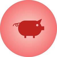 Beautiful Piggy Vector Glyph Icon