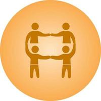Beautiful Teamwork Vector Glyph icon