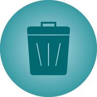 Beautiful Dustbin Vector Glyph icon