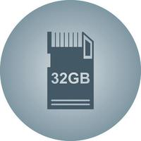 Beautiful SD card Vector Glyph icon