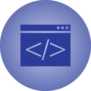 Beautiful Coding Vector Glyph icon