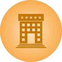 Beautiful Five star hotel Vector Glyph Icon