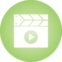 Beautiful Video Player Glyph Vector Icon
