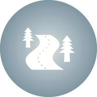 Beautiful Road Glyph Vector Icon