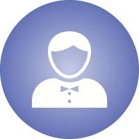Beautiful Waiter Glyph Vector Icon