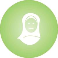 Beautiful Muslim Woman Glyph Vector Icon