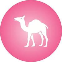 Beautiful Camel Glyph Vector Icon