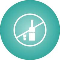 Beautiful No Drink Glyph Vector Icon