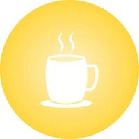 Beautiful Hot Tea Glyph Vector Icon