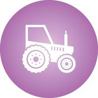 Beautiful Tractor Glyph Vector Icon