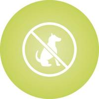 Beautiful No Pet Sign Glyph Vector Icon