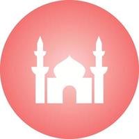 Beautiful Mosque Glyph Vector Icon