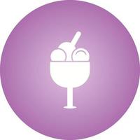 Beautiful Icecreame Goblet Glyph Vector Icon