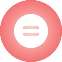 Beautiful Equal to Symbol Glyph Vector Icon