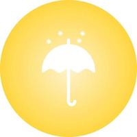 Beautiful Snow In Umbrella Glyph Vector Icon