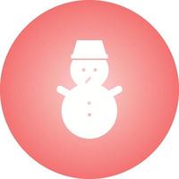 Beautiful Snowman Glyph Vector Icon