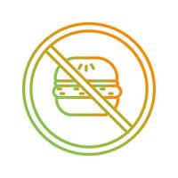 No Eating Vector Icon