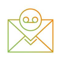 icono de vector de correo de voz