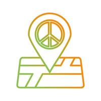 Peace Location Vector Icon