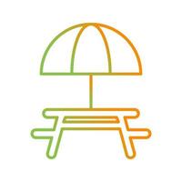 Camping Table Vector Icon