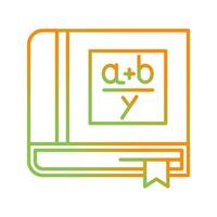 icono de vector de libro de álgebra