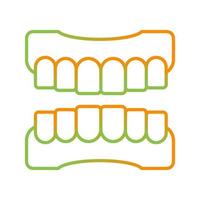 icono de vector de dentadura postiza