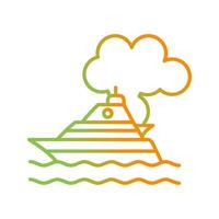 Ship Pollution Vector Icon