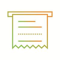 Beautiful Receipt vector line icon