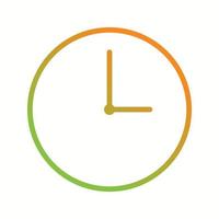 hermoso icono de línea de vector de reloj