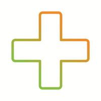 Beautiful Plus vector line icon