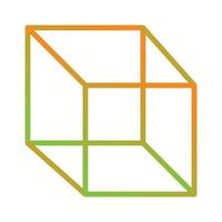 Beautiful Cube vector line icon