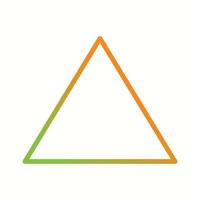 Beautiful Triangle vector line icon