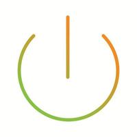 Beautiful Power button vector line icon