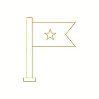 Beautiful flag vector line icon