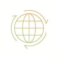 Beautiful Globe  line icon vector