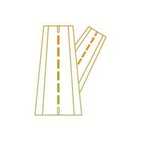 Link Road line icon vector