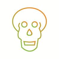 Beautiful Skull vector line icon