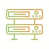 Beautiful Server vector line icon